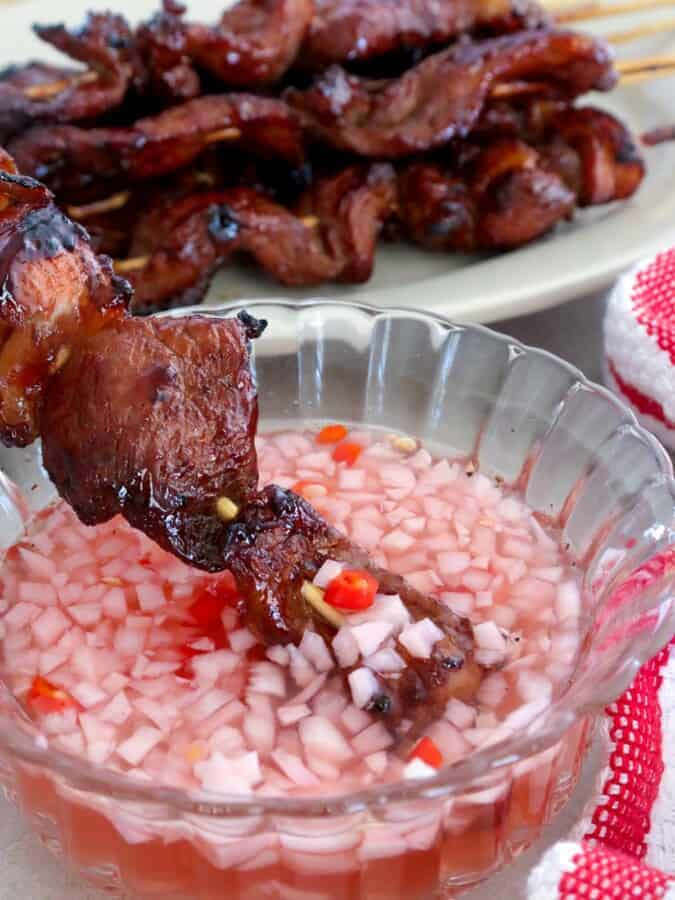 Filipino Pork Barbecue On A Stick Kawaling Pinoy