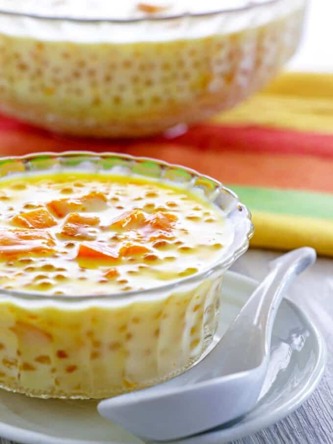 Creamy Tapioca Coconut Dessert Soup - Kawaling Pinoy