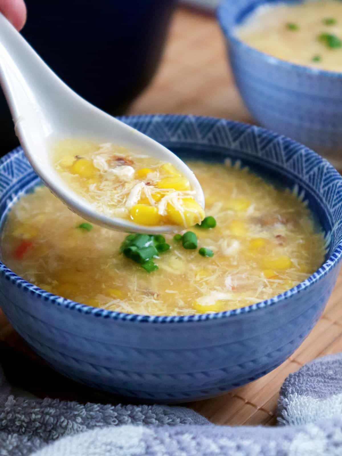 Creamy Crab and Corn Soup - Kawaling Pinoy