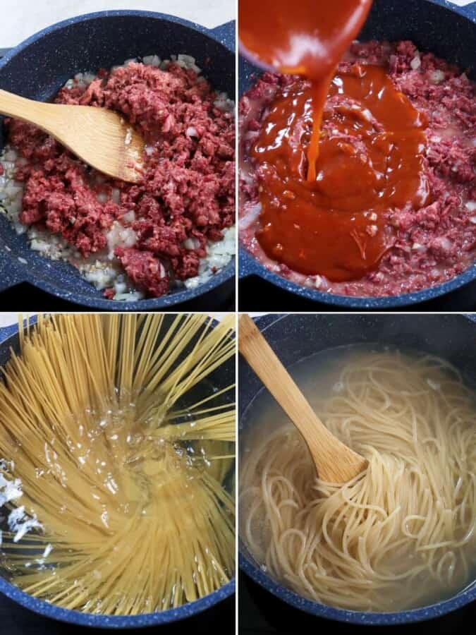 Filipino-style Corned Beef Spaghetti - Kawaling Pinoy