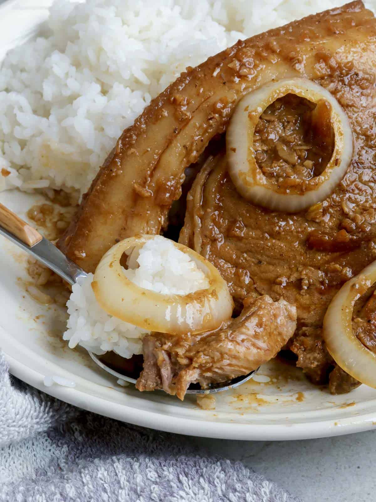 Pork Bistek Filipino Style Pork Steak Kawaling Pinoy