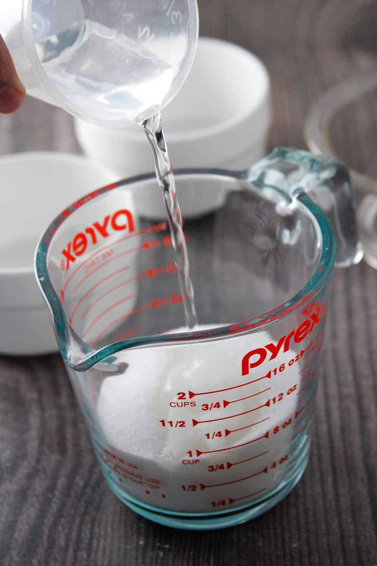 Measuring Cup with sugar 3/4 Stock Photo