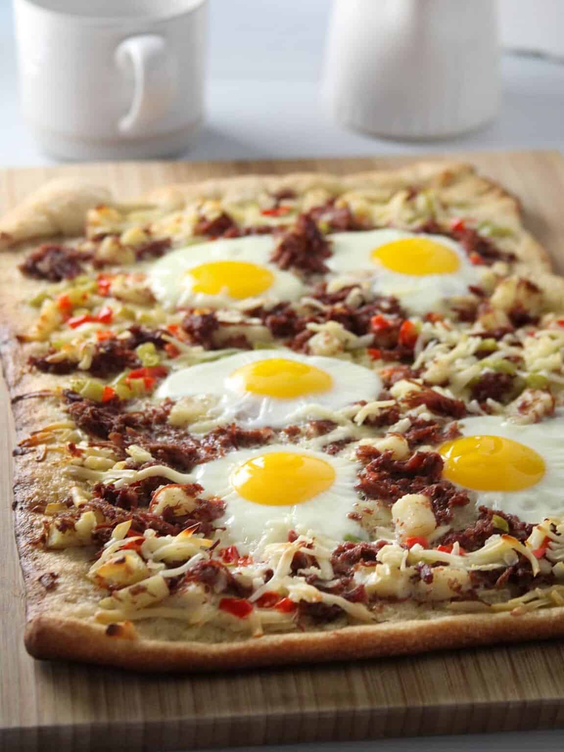 Corned Beef Hash Breakfast Pizza - Kawaling Pinoy