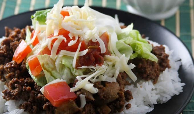 Okinawan Taco Rice (Takoraisu) - Kawaling Pinoy