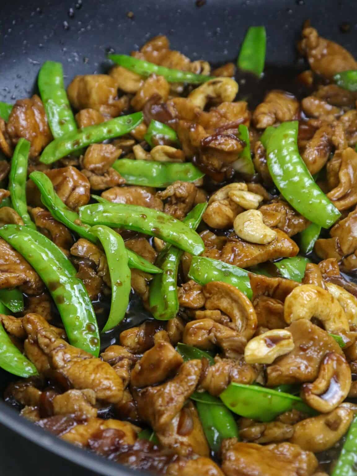 Cashew Chicken Stir-fry With Snow Peas - Kawaling Pinoy