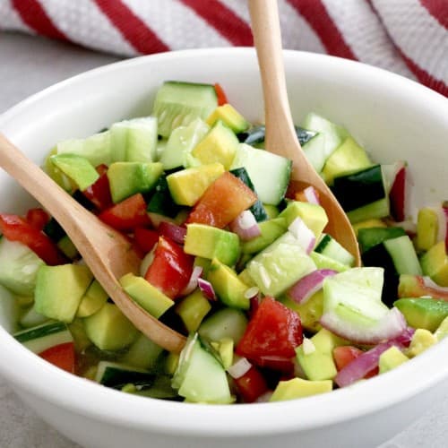 Asian Cucumber Tomato Avocado Salad - Kawaling Pinoy