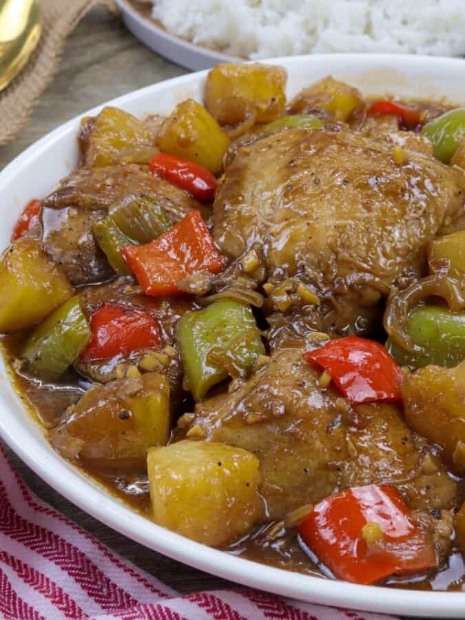 Hawaiian Chicken with Pineapple - Kawaling Pinoy