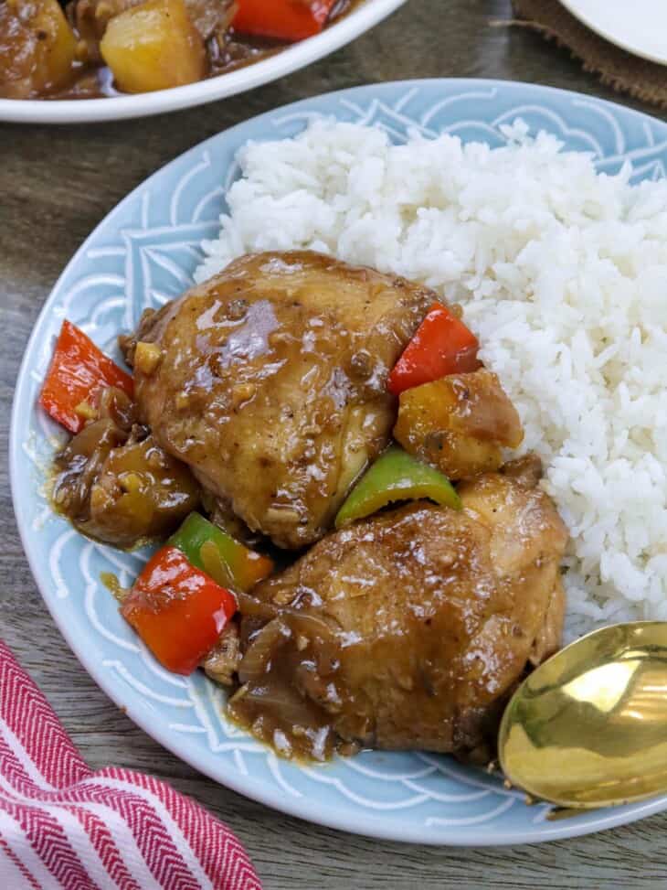 Hawaiian Chicken with Pineapple - Kawaling Pinoy