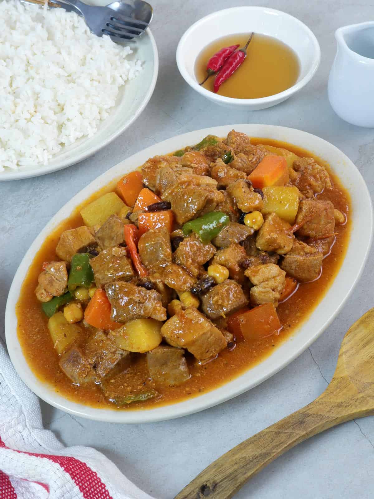 Filipino Pork Menudo With Fresh Tomatoes Kawaling Pinoy