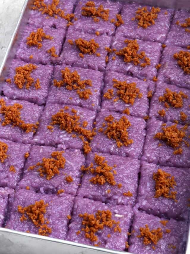 Ube Biko with Latik Topping - Kawaling Pinoy