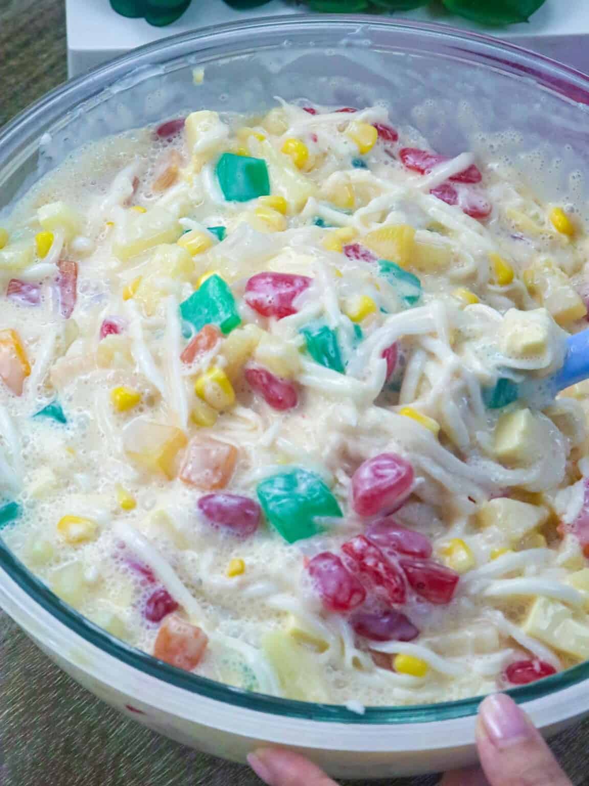 Buko Salad (Filipino-style Fruit Salad) - Kawaling Pinoy