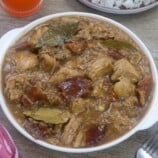 Paksiw na Lechon in a white serving bowl.