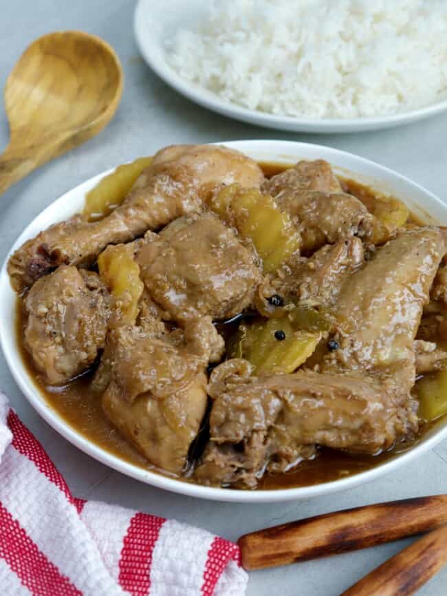 Filipino Chicken Adobo with Potatoes Kawaling PInoy