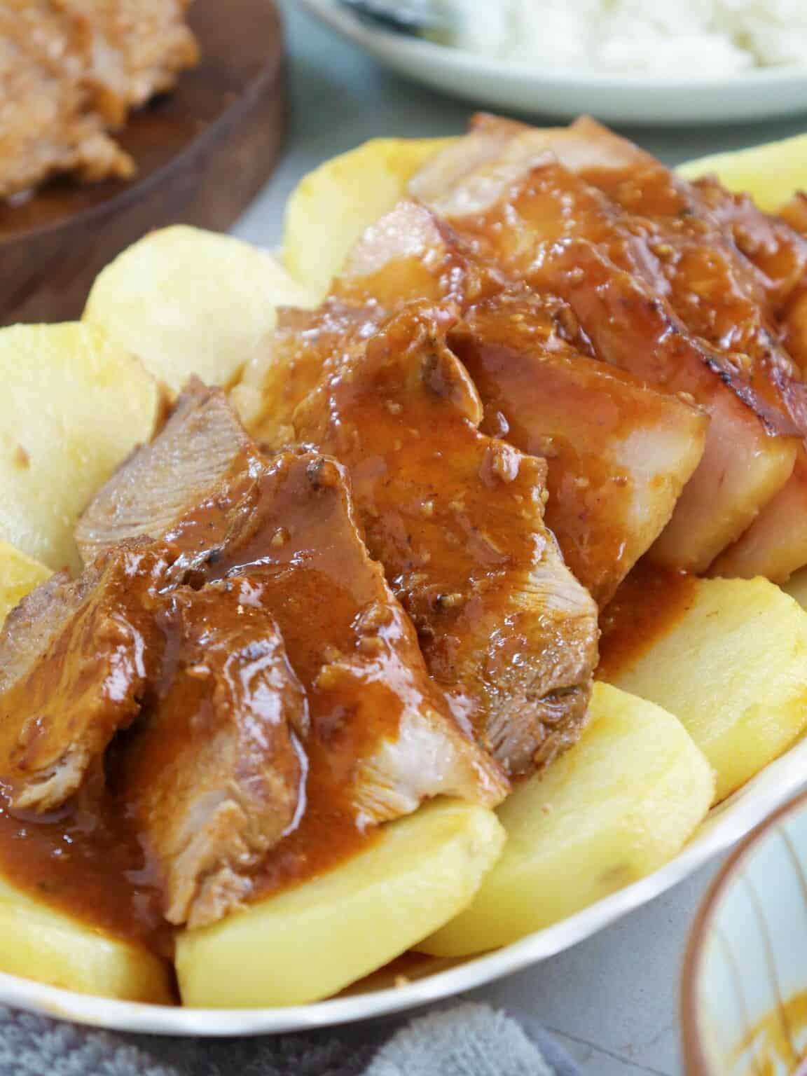 Kapampanganstyle Pork Asado with Potatoes Kawaling Pinoy