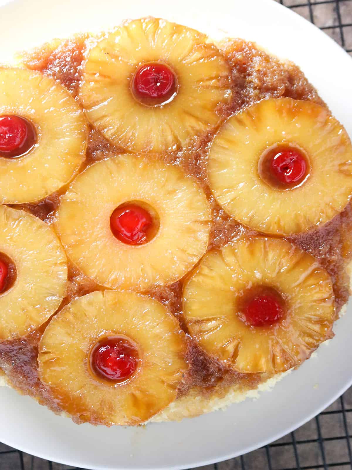 Grilled Pineapple Upside Down Cakes - One Hot Oven