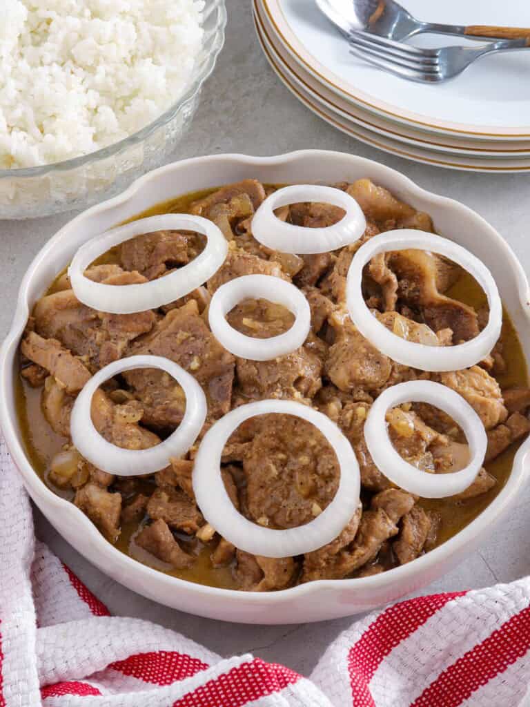 Creamy Pork Steak - Kawaling Pinoy